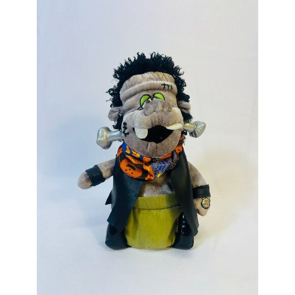 Vintage Dandee Halloween Frankenstein Animated Plush Sings, Eyes Flash - Picture 1 of 8